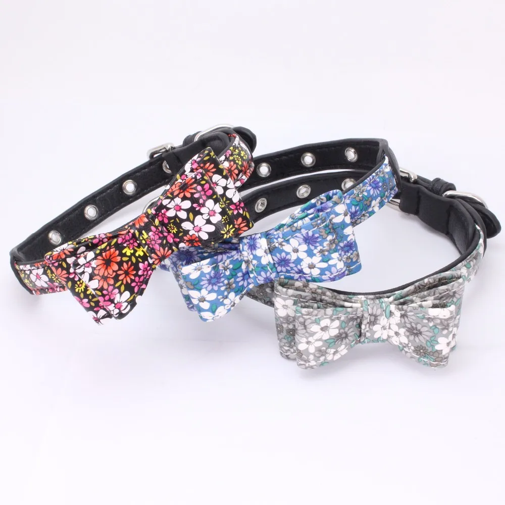 

Small Cats Collars Kitten Bow Chihuahua Necklace For Pets Collar Dog Cat Accessories Puppy Products coleira gato katten halsband