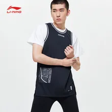 Li-Ning мужские баскетбольные майки BAD FIVE Свободный жилет полиэстер дышащая подкладка печать спортивные топы AVSP019 CAMJ19