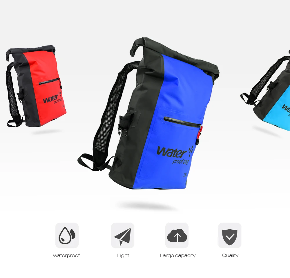 Gameit 25L Water Resistant Dry Bag Roll Top Traveling Rafting Backpack