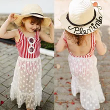 Детские купальники для девочек полиэстер два предмета купальный костюм бикини пляжные купальники, комплект платье с фатиновой юбкой 2 предмета в комплекте K417