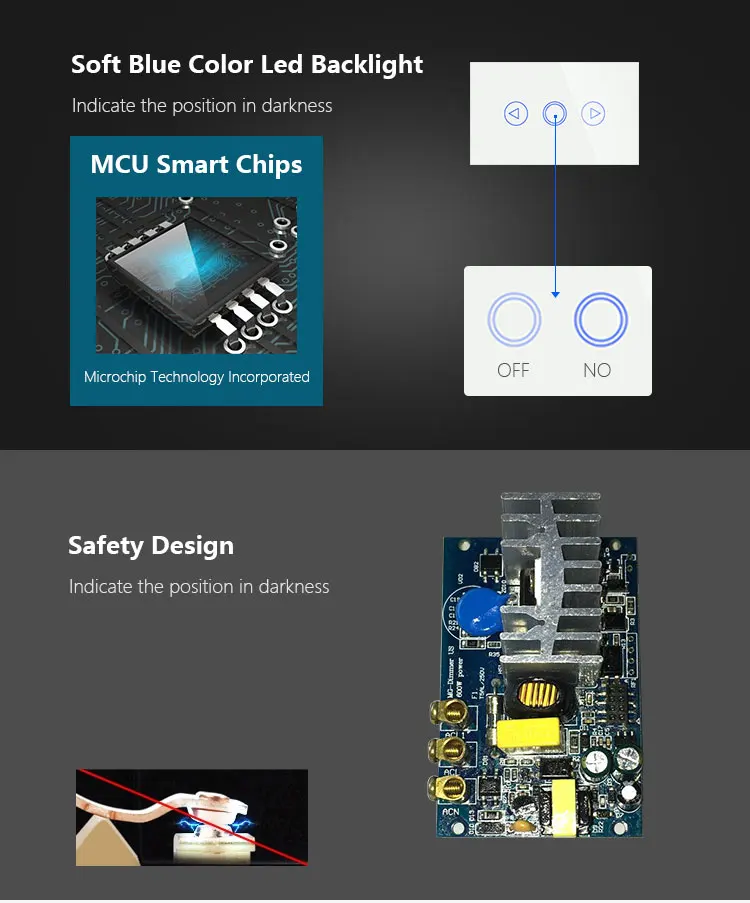 US AU Тип 433 МГц дистанционное управление сенсорный диммер выключатель света с светодио дный синий светодиод подсветка Настенные переключатели совместим