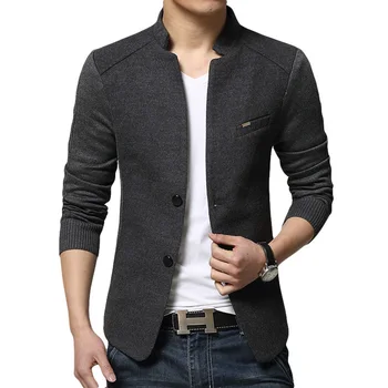 

Fashion Men's Top Autumn Jacket Casual Long Sleeve Slim Fit Button Coat Outwear