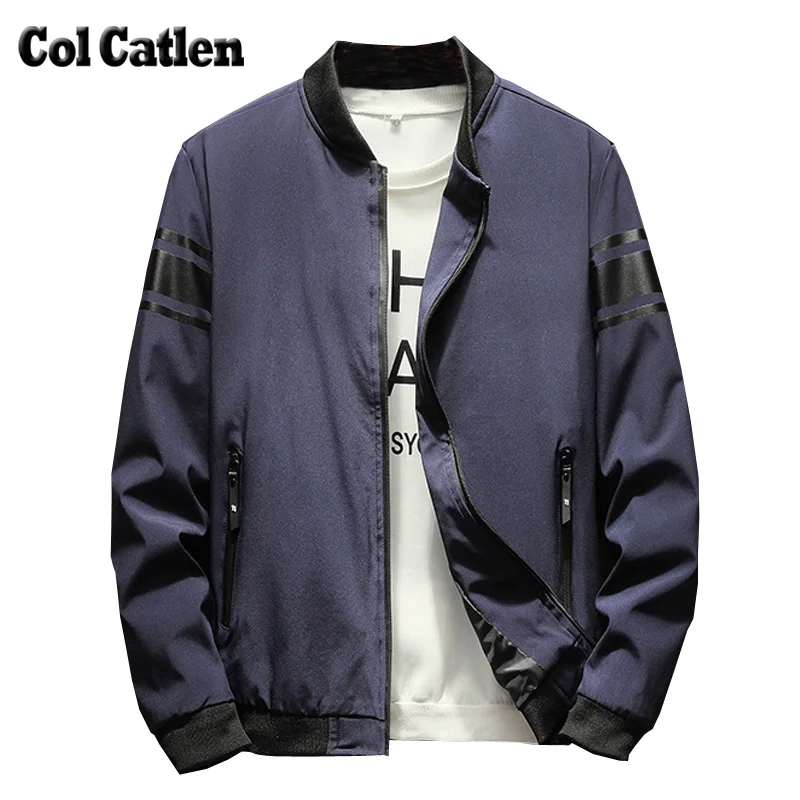 Autumn Jackets Men Fashion Casual Stand Collar Coat Male Green