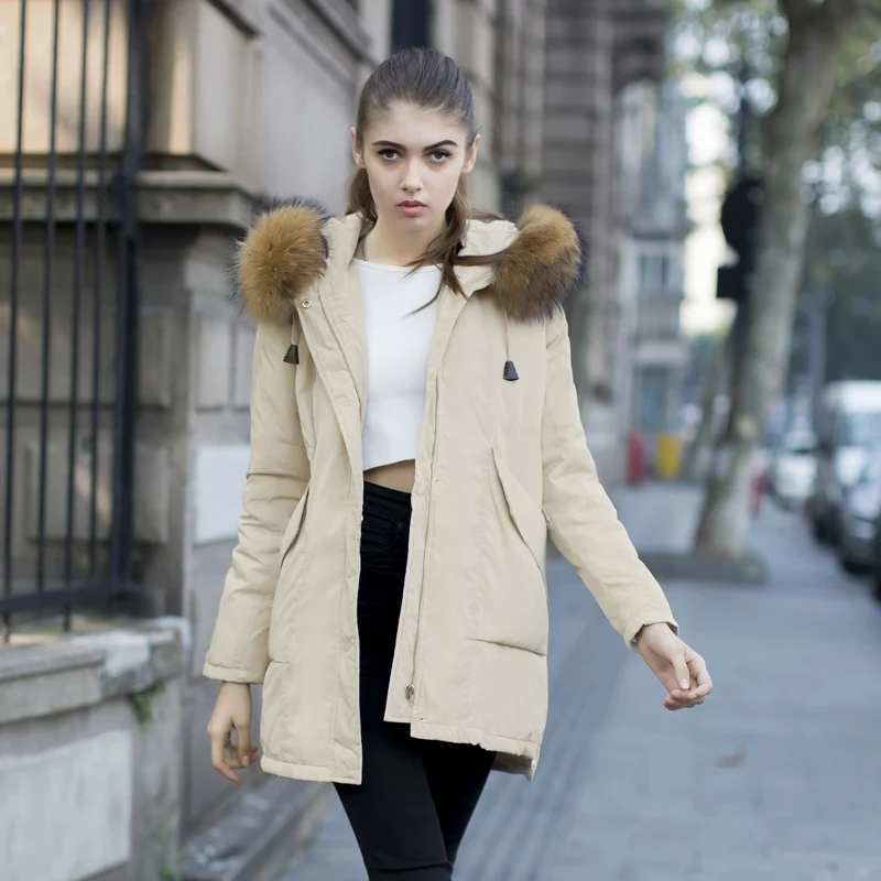 

2016 new women's Wadded jacket thicken warm cotton-padded jacket medium-long casual winter coats with fur hood overcoats dy0039