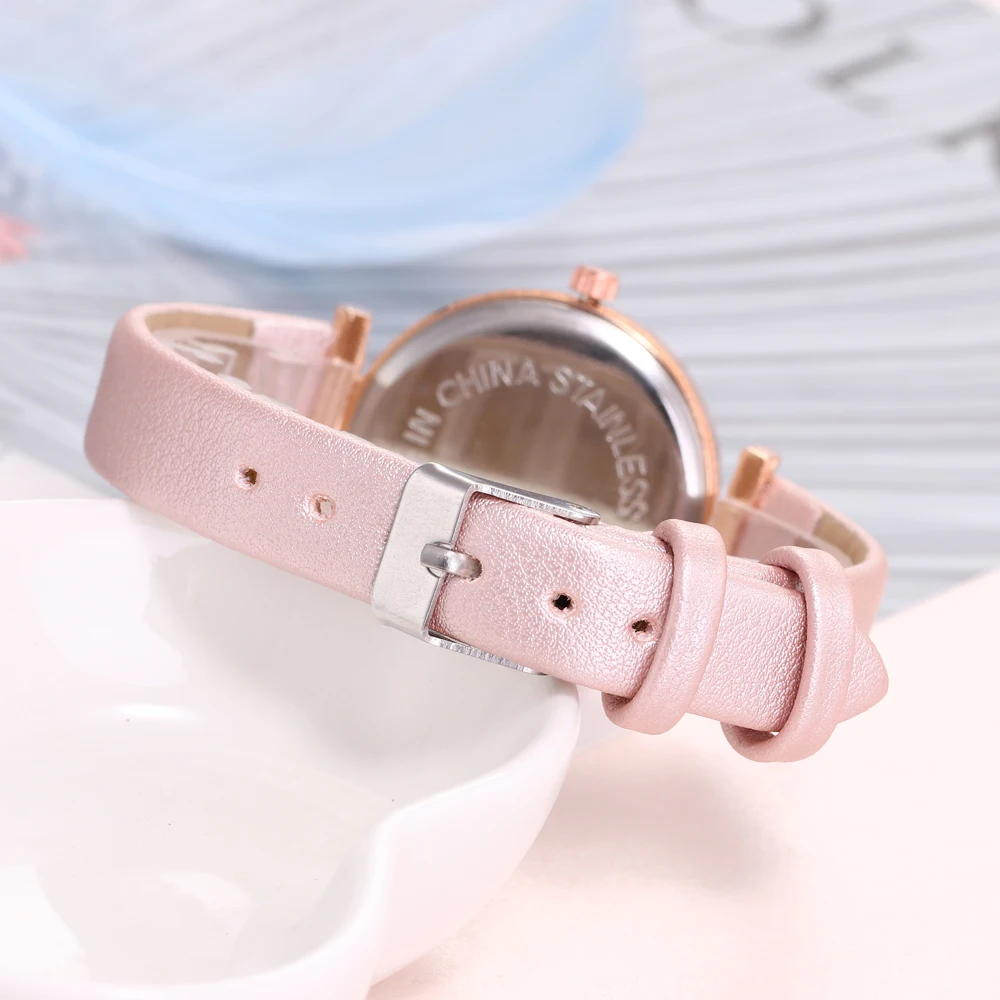 Brand Luxury Watch Women Quartz Leather Gold Wristwatches Women