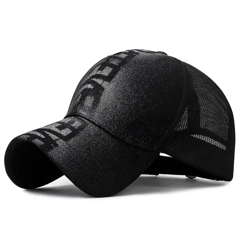

Fibonacci Summer Baseball Cap Handmade Letter Spray Printing Flash Powder Snapback Hats for Men Women Outdoor Sunscreen Cap
