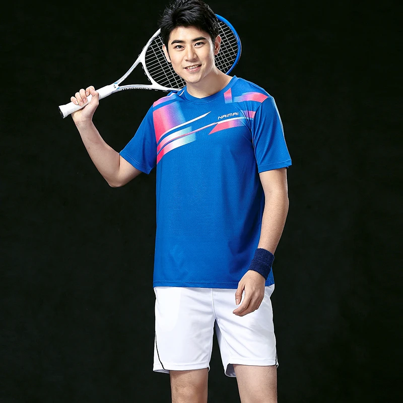 Free Printing Badminton wear sets Men's , sports badminton clothes