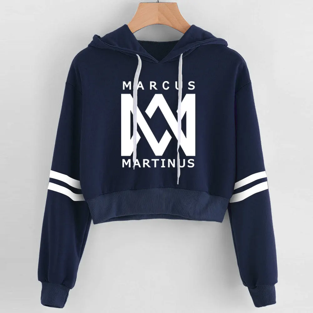 Marcus and Martinus Navel Hoodies Hip Hop New Casual Fashion women Hoodies Outwear High Street Marcus& Martinus Sexy Sweatshirt