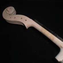 1 PC Quality Hand Made White Violin Unvarnished 4/4 with Whole Maple Back Nice Grains WH0506