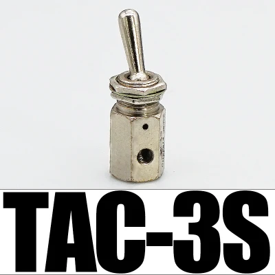 TAC пневматический тумблер TAC-3V 3P 3S 4V 4P TAC2-31V 31P 41V 41P механический клапан воздушный клапан ручной переключатель цилиндр аксессуары - Цвет: 3S