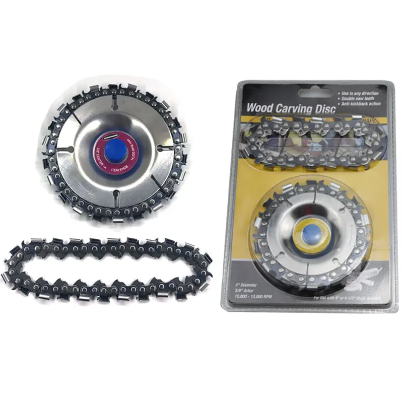 

Red / Yellow /Orange Angle Grinder Grinding Chain Plate Woodworking Chain Plate Wood Carving Disc Grinder Sawdisc with Chain