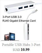 Портативный USB Hub 3-Порты и разъёмы USB 3,0 хаб гигабитный сетевой адаптер сети LAN конвертер для MacBook Pro Высокое Скорость прямая доставка