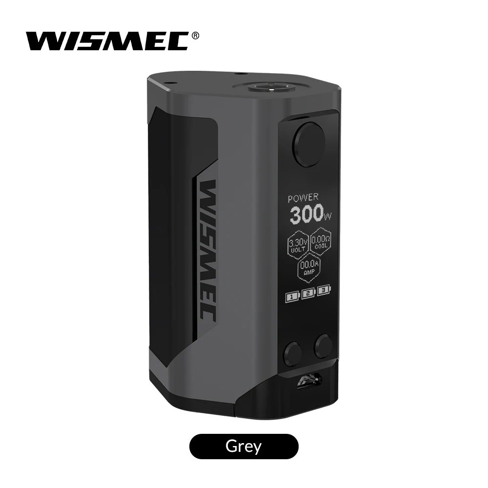 [США/Франция] Wismec Reuleaux RX GEN3 TC Mod Box 300 Вт Выход питание от 18650 батареи VW/TC-Ni/TC-Ti/TC-SS/TCR режим Vape Box Mod - Цвет: Серый