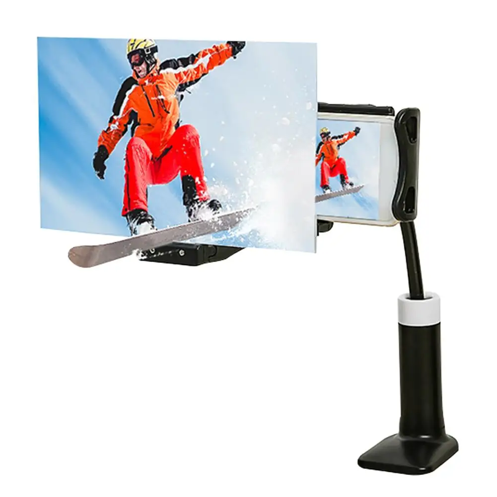 

Universal 3D HD Mobile Phone Screen Enlarge Magnifier Movies Amplifier With Bluetooth SpeakerPhone Bracket Stand Holder Desktop