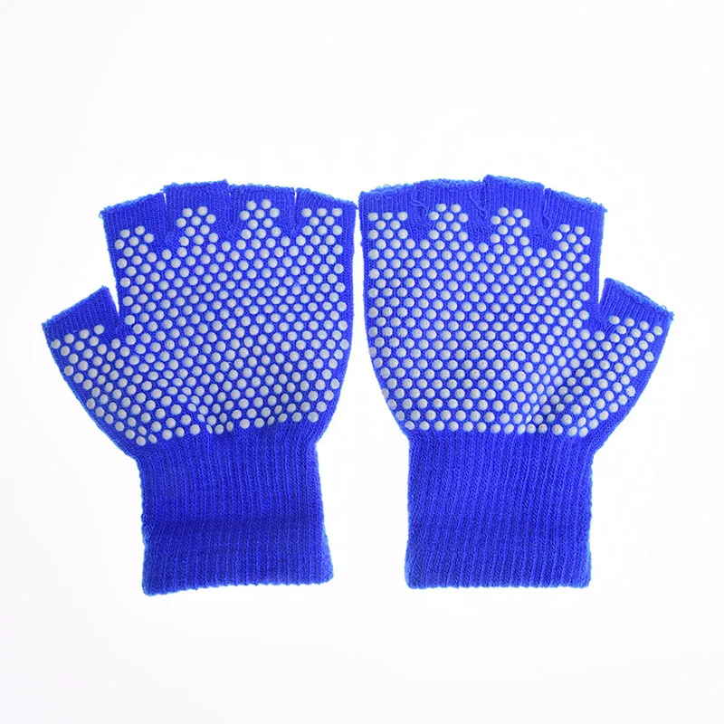 1 пара унисекс спортивные антискользящие перчатки без пальцев липкие для йоги/Баланс Пилатес теплые тренировки фитнес открытые перчатки