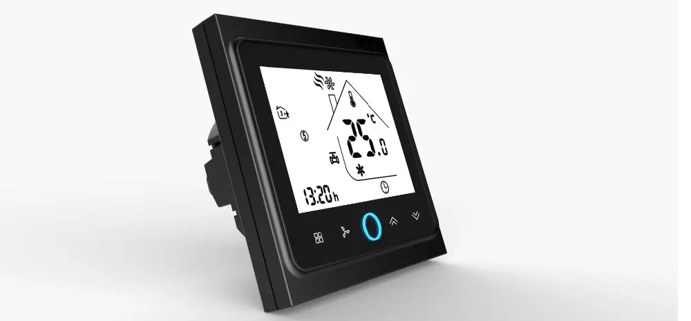 HESSWAY led 24VAC температура отопления охлаждения термостат RS485/MODBUS для фанкойл NC без