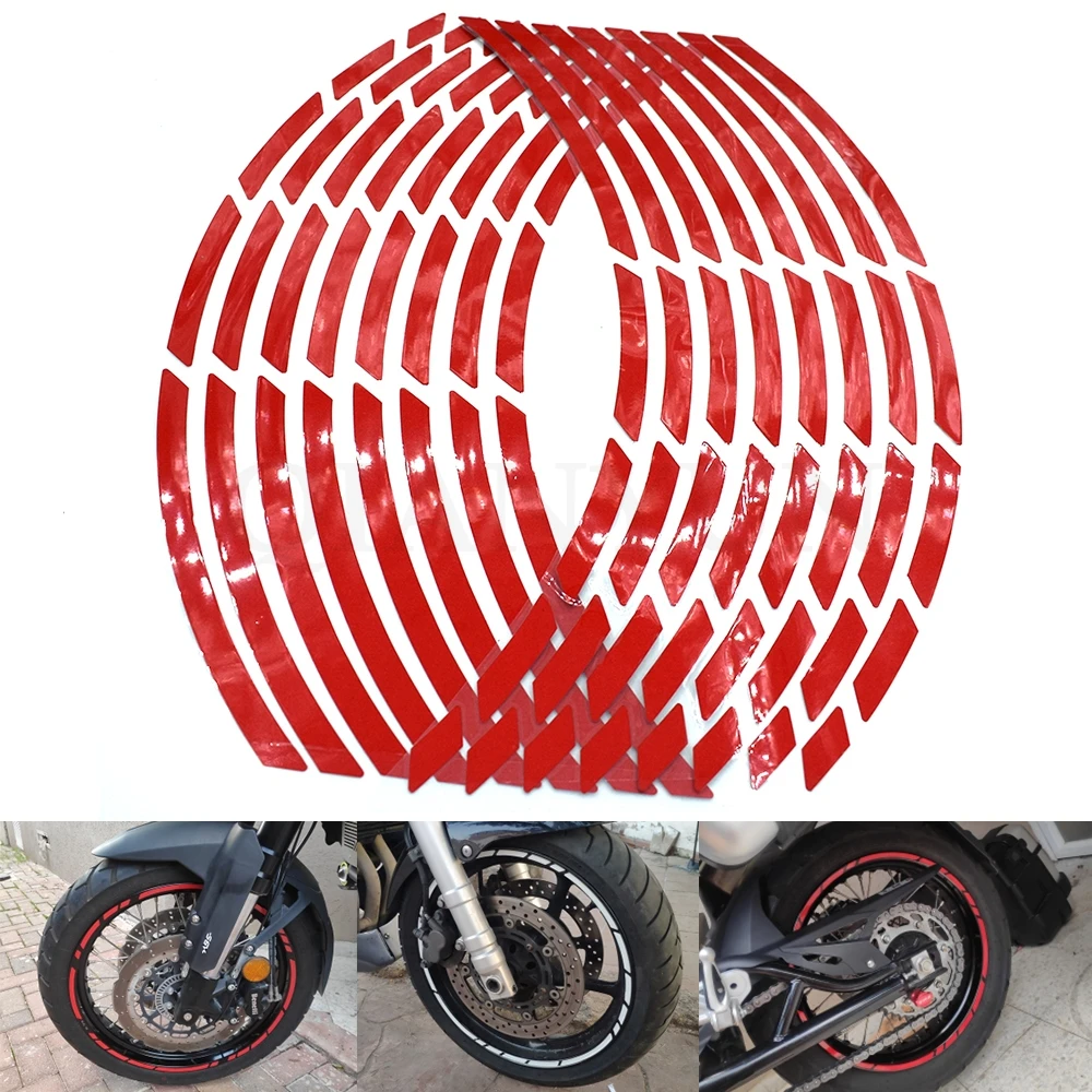 

17-19 inch Universal motorcycle car tire sticker reflective rim tape decal For Honda F2 F3 F4 F4I F5 CBR600RR CBR900RR CBR929RR