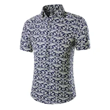 Классический узор 10 видов стилей M-5XL мужские рубашки с коротким рукавом модный дизайн youngs топы Slim fit drop