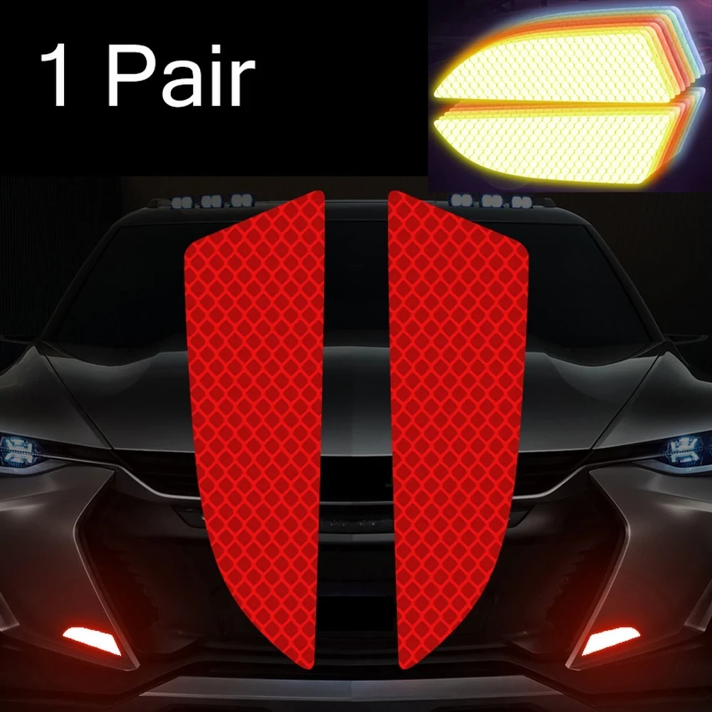 

1 Pair Car and Motorcycle Head Safety Reflective Sticker Bumper Warning Signs Sticker