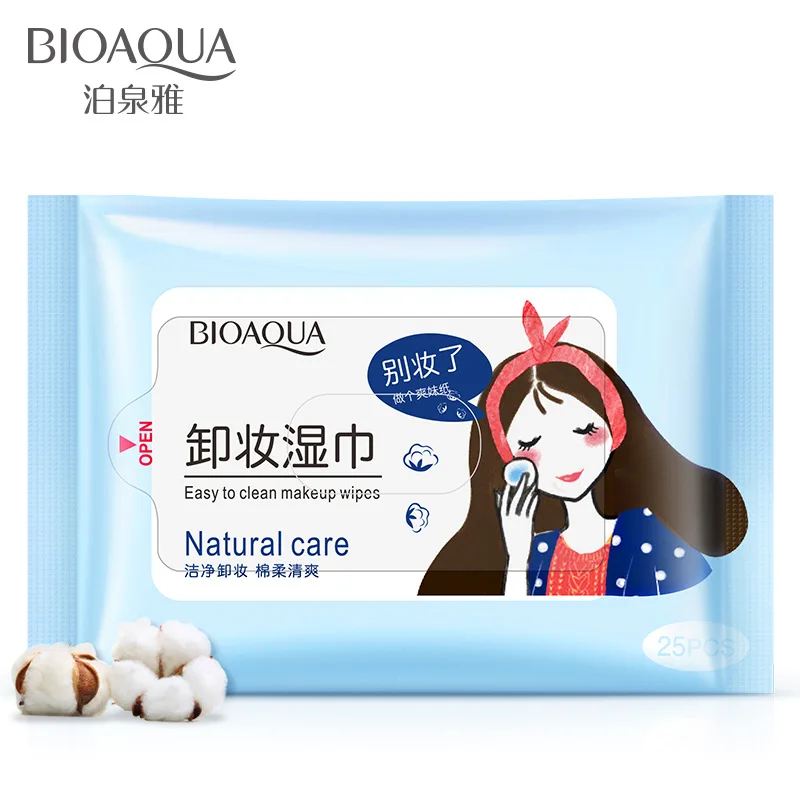 BIOAQUA Deep Cleansing Makeup Remover Wet Tissue Cotton Eye Lip Moisturizing Wipe Soft Pads Puff | Красота и здоровье