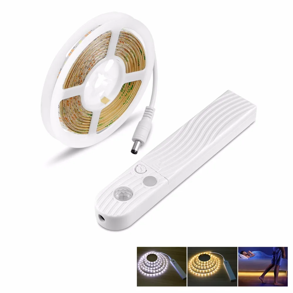 

Wireless PIR Motion Sensor LED Night light Wall lamp Closet Wardrobe Cabinet Stairs Hallway LED Strip Bar light Battery Power