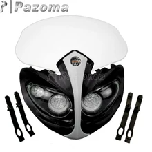 Мотоцикл Pazoma фар для CRF50F CRF70F CRF80F CRF100F CRF150F Байк белый головной обтекатель светодиодный