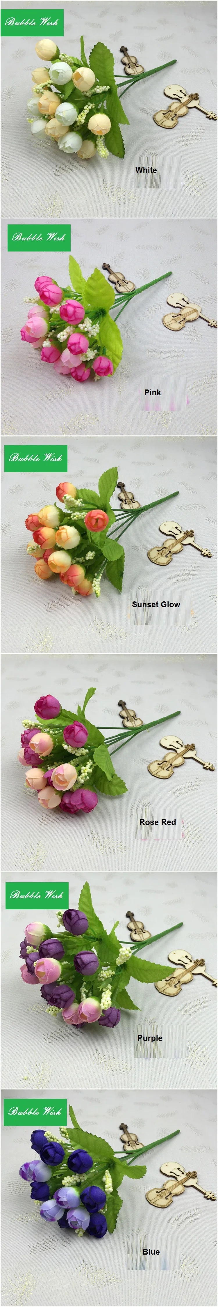 Искусственная Роза, искусственный цветок, пластиковый цветок, бутон розы, жемчужный bract, пластиковые бутоны, 15 головок цветов, накладные цветы