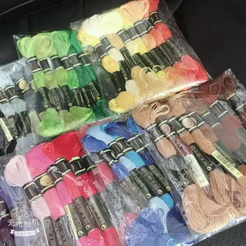 

thread DIY DMC 613-725 Floss Threads 10PCS/lot 8M Cross-stitch kit Cross stitch Floss Kits 11.12