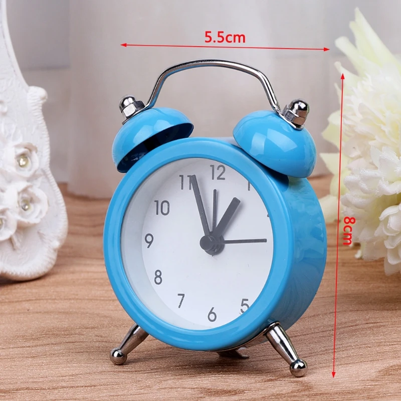 Portable Cute Mini Round Battery Alarm Clock Desktop Table Bedside Clocks Decor Portable Cute Mini Round Battery Alarm Clock Desktop Table Bedside Clocks Decor