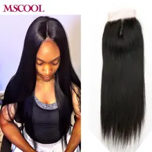 Straight Hair Centre Part Lace Closure Brazilian Virgin Human Hair Frontal Middle Part Natural Black Hair Closure Rosa Queen 01