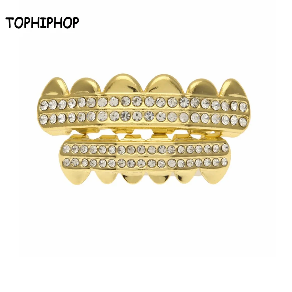 Хип-хоп Grillz новый двухрядные зубные зубы Лидер продаж в Европе и США