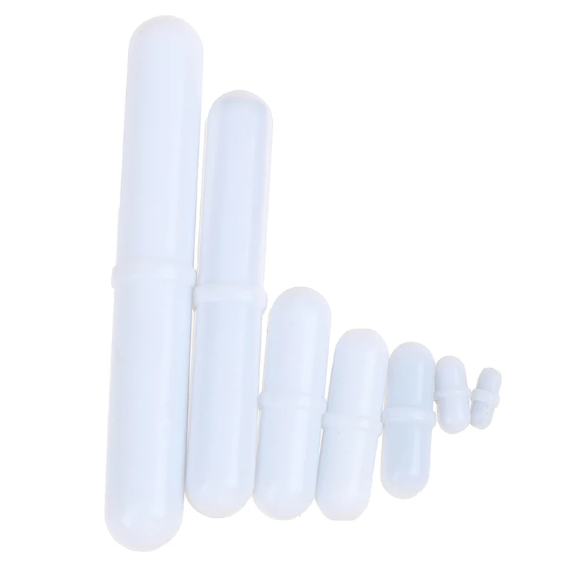 

1pcs 7 Sizes PTFE Magnetic Stirrer Mixer Stir Bar White Color Without Pivot Ring