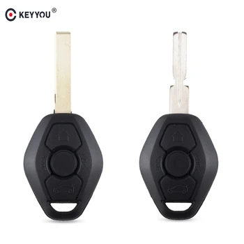

KEYYOU 20pcs/lot Key Remote Fob Case Replacement Car Key Shell Cover Keyless Fob For BMW 1 3 5 6 7 Series X3 X5 Z3 Z4