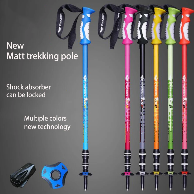Skup Nowy matowy kijki trekkingowe Camping Outdoor kijki trekkingowe do Nordic Walking piesze wycieczki Naturehike Antishock kijki trekkingowe lub osoby w podeszłym wieku