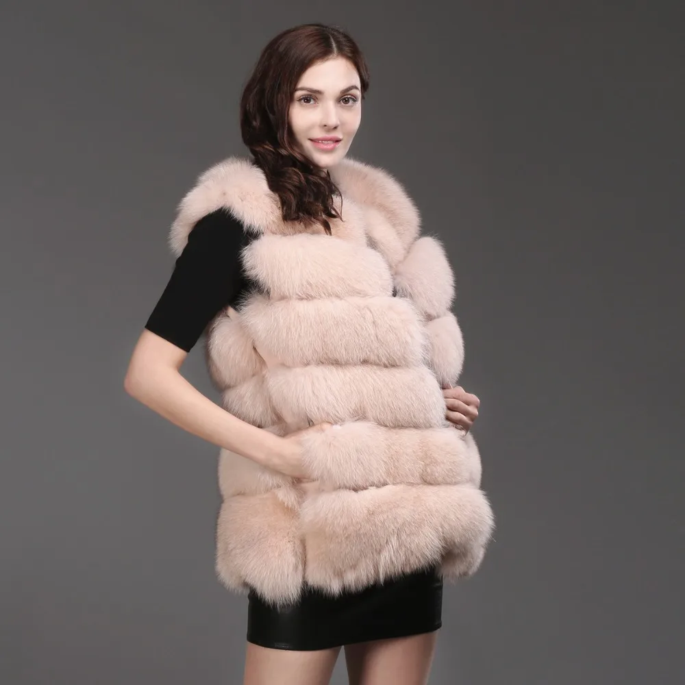 dark Grey Fourrure Paste Détail Bean Gros Manches beige Gilet Sans Femmes Manteau caramel Naturel Au blue Véritable pink purple En Mode 2017 White Réel Green army Qualité grey Hiver De black browm White Renard natural Fox red ftpTqgx