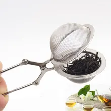 Нержавеющая сталь ложка Чай мяч в гранулах, фильтр для тенниса Чай Сожмите Фильтр