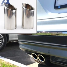 AX 2 шт. глушитель наконечники задний наконечник выхлопной трубы Отделка крышки из нержавеющей стали декор для VW Tiguan 2