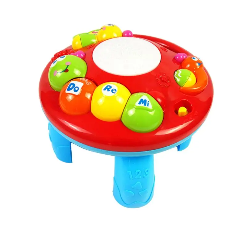 

Lovely Kids Baby Sound Desk Music Cartoon Electric Study Table Educational Intelligence Developmental Toy Free Shipping
