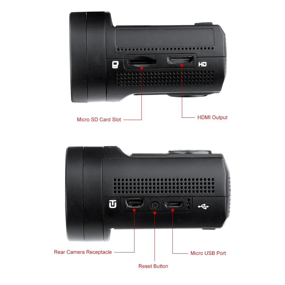 RUCCESS DVR 0906 Mini Car DVR GPS Logger Full HD 1080p Novatek 96663 WDR Capacitor 1920x1080 Night Vision 170 Degree Dash Cam 10