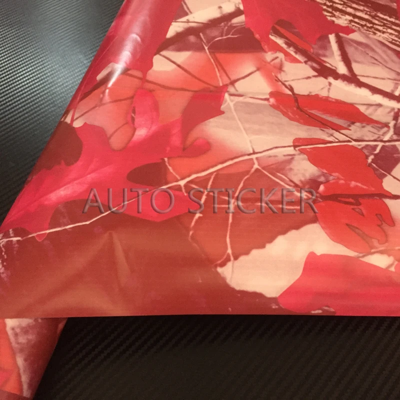red real tree camo vinyl car wrap 4