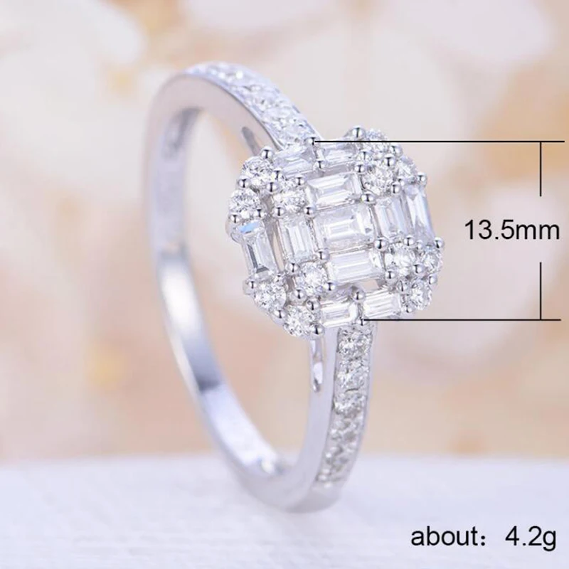 Europe and the United States popular crystal Micro Inlay Zircon Rings Jewelry1