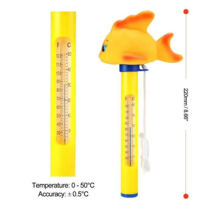 Плавающий Термометр для бассейна мультфильм милый для спа ванны бассейна горячая ванна рыбный пруд WHShopping
