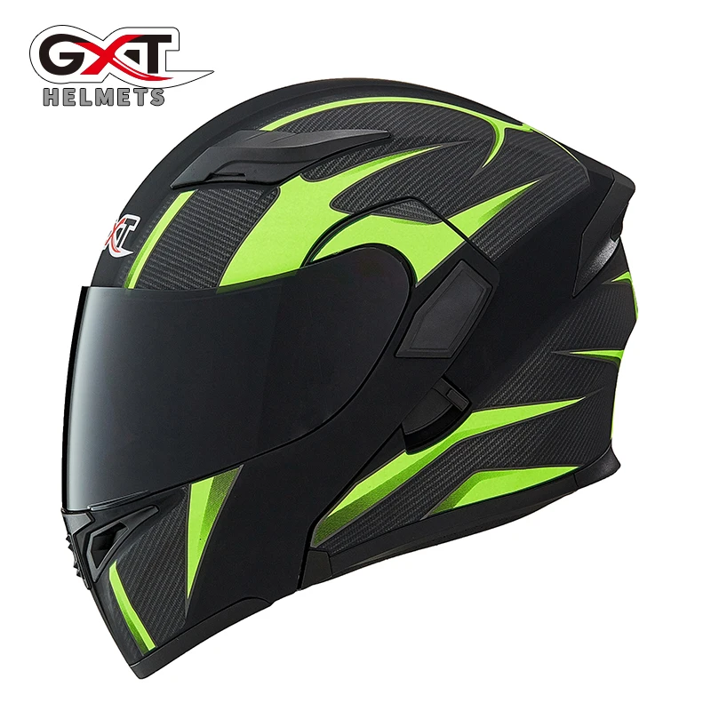 GXT модульный мотоциклетный шлем с откидной крышкой Capacete da Motocicleta мотошлем Casque Kask Helm Dual Visors мужские гоночные шлемы