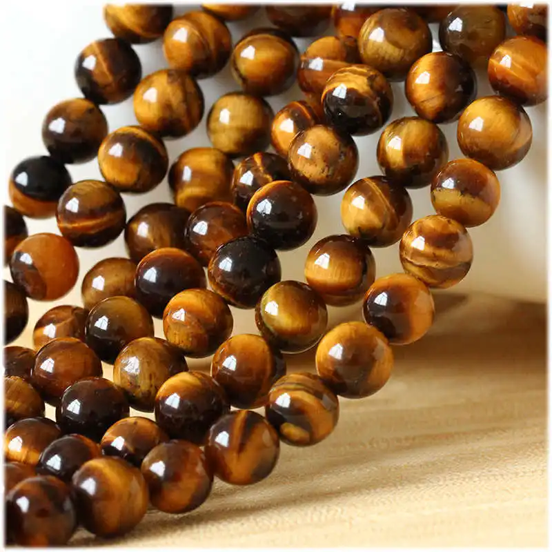 8 9mm Natural Yellow Tiger Eye Round Loose Beads 50beads lot Free
