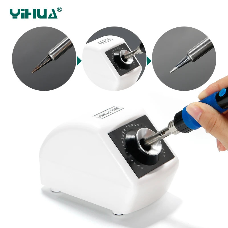 Умный индукционный паяльник YIHUA 200C с инфракрасным датчиком очиститель