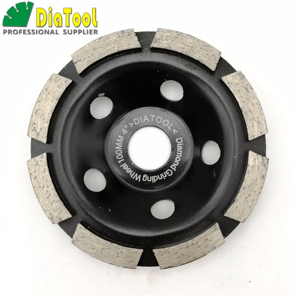 2pks 4" Diamond Grinding disc #30/40 coarse fast working Single Row cup wheel for abrasive material