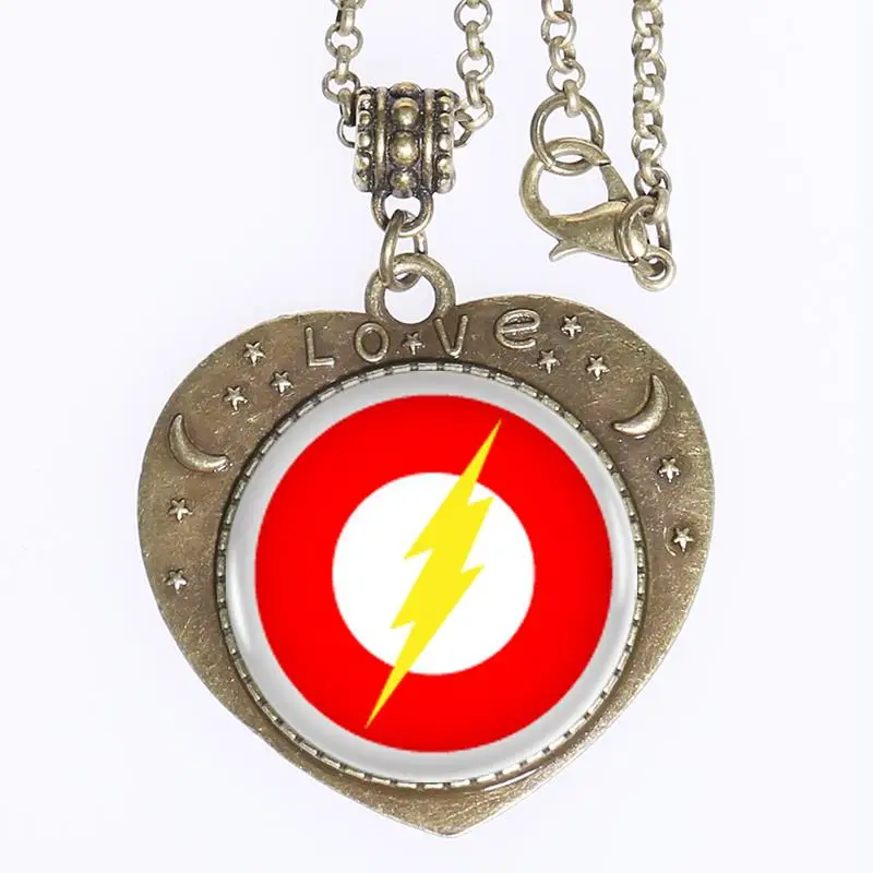 10 шт. Flash * Бронзовая Покрытием Ожерелье Супергероя Идеально Подходит Для Женщины