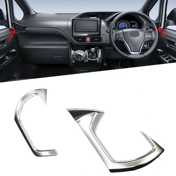 

For Toyota Voxy Noah R80 2014 2015 2016 2017 2018 Car Air Vent Outlet Covers Decoration ABS Interior Accessories Trims