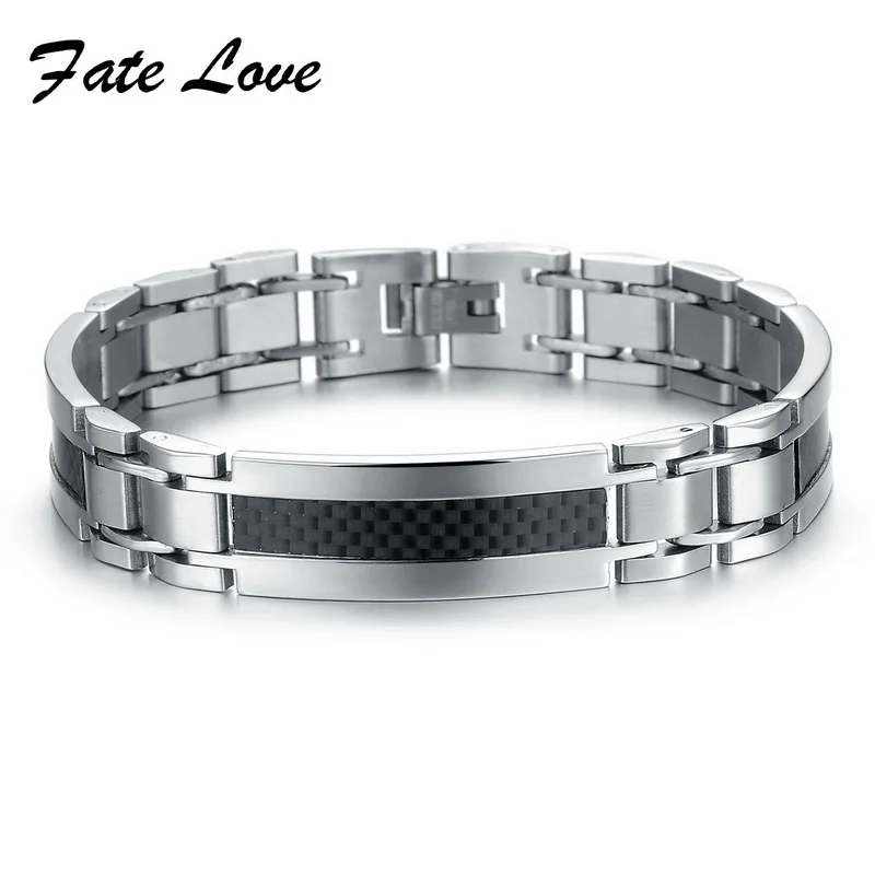 Fate Love Punk Men Jewelry Titanium Stainless Steel Bracelet Personality Bangle adjustable Chain For Men Bracelets&Bangles FL741