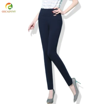 

Drop Shipping Stretch Casual Fashion Female Solid Pencil Women's Pants Elastic Pants OL Slim Pencil Trousers Plus Size S-6XL